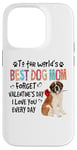 iPhone 14 Pro St Bernard Best Dog Mom Valentines Day Funny Dogs Lovers Case