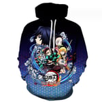 Pojkar Barn 3D Anime Demon Slayer Hoodie Jumper Tröja Toppar A 140cm