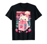 Cat Strawberry Milk Anime 90s Japanese Cat Japan T-Shirt