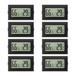 LYCXAMES Lot de 8 mini thermomètres et hygromètres numériques LCD 2 en 1 pour l'intérieur et l'extérieur, pour serre, cave