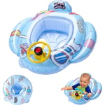 Flotteurs pour bébé pour piscine, siège de piscine gonflable, bateau flottant avec siège de sécurité, dessin animé d'été en PVC, bouée de natation,