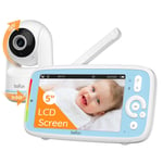 BOIFUN 5" Babyphone Camera Avec PTZ 360° Animaux Domestiques et Personnes Âgées