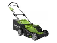 Greenworks 2504707Ub, Manuell Gressklipper, 41 Cm, 2,5 Cm, 8 Cm, 50 L, 90,3 Db