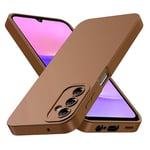 Tenphone Coque pour Samsung Galaxy A15 5g, Coque Samsung A15, Housse Etui de Protection en Silicone Souple,Cover Antichoc avec Protege de Camera,Compatible avec TPU (Marron, Samsung A15 4G / 5G)