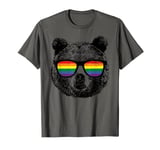 Bear Gay Distressed Rainbow Sunglasses Tshirt