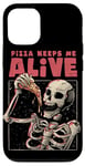 iPhone 12/12 Pro Pizza Keeps Me Alive Skeleton Funny Italy Foodie Case