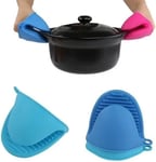 One Pair Silicone Glove Hot Plate Pot Holder None Slip Mini Cooking Pinch Oven M