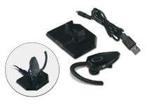 Oreillette bluetooth noire + base de recharge pour PS3