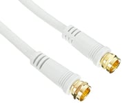 Sonero Câble d'antenne SAT Câble coaxial Câble de satellite TV 2,0m quadruple blindage, pour HDTV, récepteur, Internet, satellite, DAB, radio, blanc
