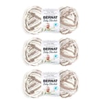 Bernat Baby Blanket Little Sand Castles Yarn - 3 Pack of 100g/3.5oz - Polyester - 6 Super Bulky - 72 Yards - Knitting, Crocheting, Crafts & Amigurumi, Chunky Chenille Yarn