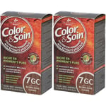 Les 3 Chênes Color & Soin Coloration 7GC blond doré cuivré Emballage(S) Combi 2x135 ml