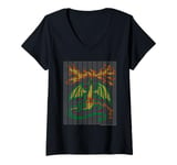 Womens Stranger Things Retro Dragon Game Graphic V-Neck T-Shirt