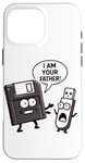 Coque pour iPhone 16 Pro Max Disquette vers clé USB 90s 00s Ordinateur Drôle Geek Joke