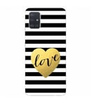 Coque Galaxy S20 PLUS raye love noir blanc or