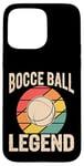 Coque pour iPhone 15 Pro Max Boule de pétanque vintage Legend Retro Sports