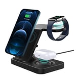 FDGAO 3 IN 1 Wireless Charger 15W Fast Wireless Charger Stand for Samsung Galaxy S21/S20/S10/Galaxy Watch 42/46/Active/Galaxy Gear S3/Sport;Apple Watch 7/6/SE/5/4/3/2/1;iPhone 13/12/12Pro/11/XR/X/8