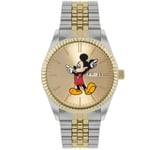 Disney Mickey Mouse Two Tone Stainless Steel Bracelet Watch MK8185