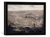 Kunst für Alle 'Image encadrée de G. veitto View of Vienna, c.1860, d'art dans Le Cadre de Haute qualité Photos Fait Main, 40 x 30 cm, Noir Mat