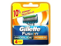 Gillette Fusion Proglide Power, Män, Gillette, Fusion5 & Fusion5 Power Razors, Blå, Silver, 4 Styck