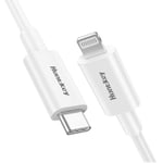 HUNTKEY USB-C to Lightning Cable, MFi Certified Charger for iPhone 12Pro Max/12Pro/11/11 Pro/11 Pro Max/X/XS/XR/XS Max/8/8 Plus, 3 Ft