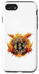 Coque pour iPhone SE (2020) / 7 / 8 Bitcoin Feu et Flamme Phénix Dragon Logo Grand