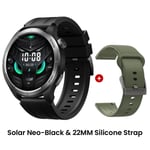 Haylou Solar Neo -Älykello 1,53 Tuuman Hd-Näyttö Bluetooth-Puhelu 24 Tunnin Terveydentilan Valvonta Älykellot Miesten Naisten Älykellot_Black-22MM Green