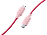 CellularLine ladekabel USB-C til USB-C 1m - Rosa