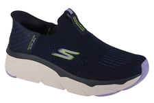 chaussures de running Femme, Skechers Slip-Ins Max Cushioning - Smooth, Bleu mar