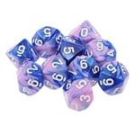 10 st/set 10-sidig D10 polyhedral tärning siffror urtavlor skrivbordsspel brädspel Pxpf, stil 2