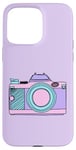 Coque pour iPhone 15 Pro Max Appareil photo aux couleurs pastel de la licorne Photographe