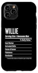 Coque pour iPhone 11 Pro Willie Gift, informations nutritionnelles Taille de portion, calories