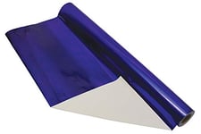 Bright Ideas Metallic Paper Roll – Blue. Sheet Size: 50cm x 4.5m, Supplied Rolled. Foil Coated 100gsm Paper. Paper for Festive Crafts, Wrapping Paper and Art and Craft for Kids and Crafters. BI0742.