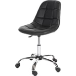 Jamais utilisé] Fauteuil de bureau Lier, chaise pitovante, siège baquet, similicuir, noir