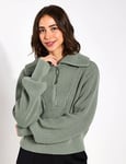 Mentone Half-Zip Knit Pullover - Lily Pad - S