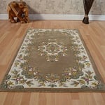 Rugs Direct Rug, 100% Wool, Beige, 69cm x 137cm