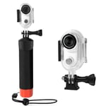 LEWOTE Boîtier étanche et poignée flottante compatible avec objectif Insta360 GO 3, coque de protection pour plongée sous-marine avec support accessoires pour Insta360 GO 3