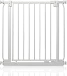 Safetots Barrière de sécurité Elite, 71cm - 80cm, Blanc Mat, Barrière d'escalier à Fixation par Pression, Barrière de sécurité pour bébé pour Portes, couloirs et espaces, Installation Facile