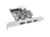 Inline 76662C, Pcie, Usb 3.2 Gen 1 (3.1 Gen 1), Låg Profil, 5000 Mbit/S