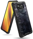 Ringke Coque Compatible avec Xiaomi Poco X3 NFC, Poco X3 Pro [Fusion-X] Antichoc de Protection [Militaire Défense Testée] Résistant aux Rayures PC Solide Rigide TPU Bumper - Camo Black