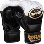 Farabi 7-oz MMA Gloves Hybrid Semi-Pro Open Hand Gloves Punching Training even Compition (L/XL)