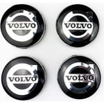 4 st 64MM Bilhjulscentrumkåpor för Volvo V40 V60 V90 S60 S40 V70 XC70 XC60 XC90 Snygg Emblem Bil Exteriora Tillbehör [kk]