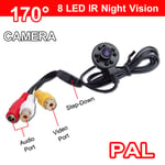 170° 8 LED Light HD Mini Camera IR  CCTV Cam PAL TV Analog AV Signal