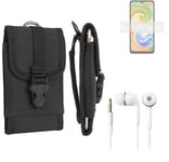 For Samsung Galaxy A04s + EARPHONES Belt bag outdoor pouch Holster case protecti