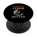 Girls Climb Better Outdoor Adventure Moon Silhouette PopSockets Swappable PopGrip