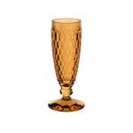 Villeroy & Boch - Boston Safron flûte à champagne, 120 ml, flûte en cristallin pour champagne et vin mousseux, résistant au lave-vaisselle, jaune