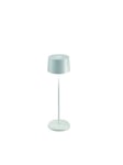 Zafferano, Lampe Olivia Pro, Lampe de Table Portable et Rechargeable avec Contrôle Tactile, Adaptée pour le Salon et l'Extérieur, Dimmer 2700-3000 K, Hauteur 35 cm, Couleur Blanc