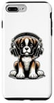 Coque pour iPhone 7 Plus/8 Plus Boxer Dog Casque audio pour chien Boxers