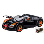 BUGATTI VEYRON 16.4 GRAND SPORT 2012 BLACK/ORANGE 1:18 Rastar Auto Stradali