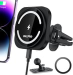 OHLPRO Magnetic Wireless Car Charger for Magsafe Car Mount and iPhone Pro Max on