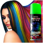 Spray pour Cheveux, Spray de Couleur Temporaire, Coloration Lavable pour Cheveux, 200ml (Vert)